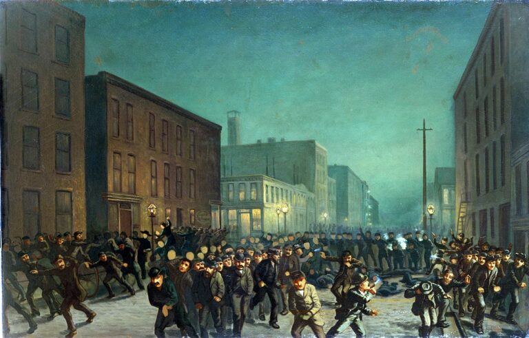 Tableau représentant le 1er mai 1886 à Chicago